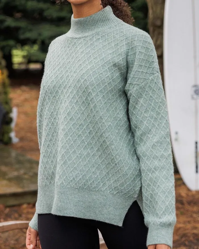 Women Tops Passenger Hinterland Recycled Knitted Jumper Pistachio Pistachio