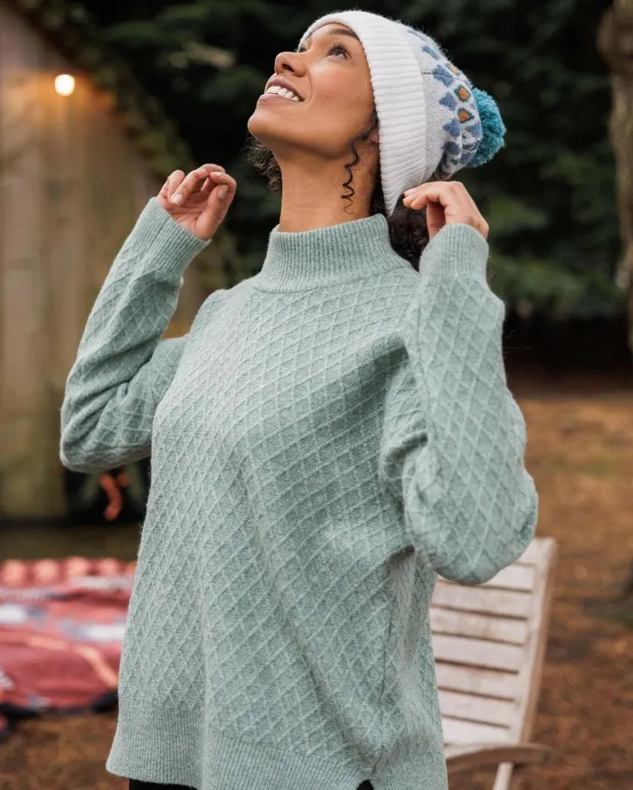 Women Tops Passenger Hinterland Recycled Knitted Jumper Pistachio Pistachio