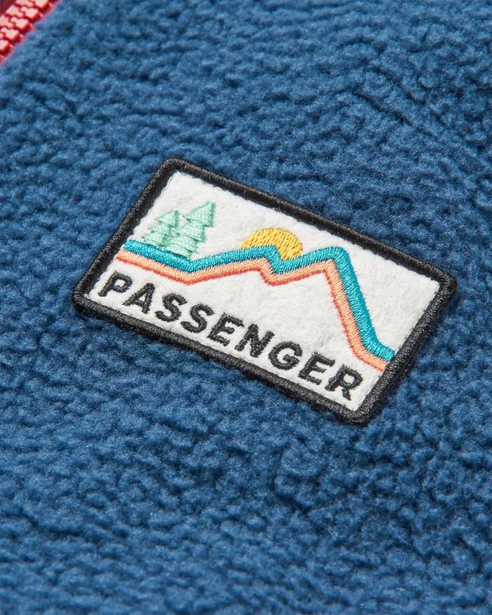 Women Tops Passenger North Coast 20 Full Zip Recycled Sherpa Fleece Dark Denim Dark Denim