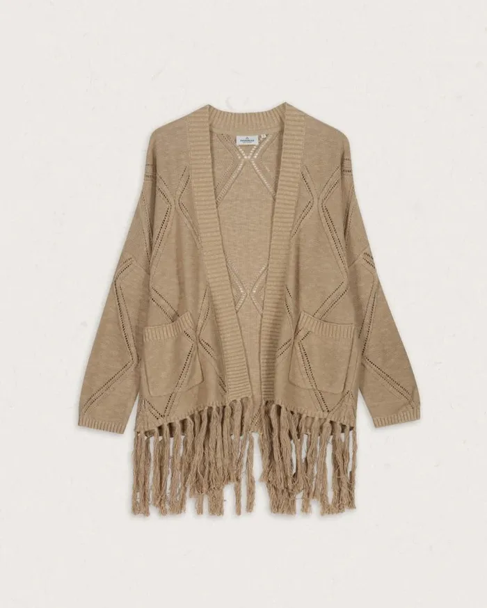 Women Tops Passenger Palm Organic Cotton Cardigan Biscuit Biscuit