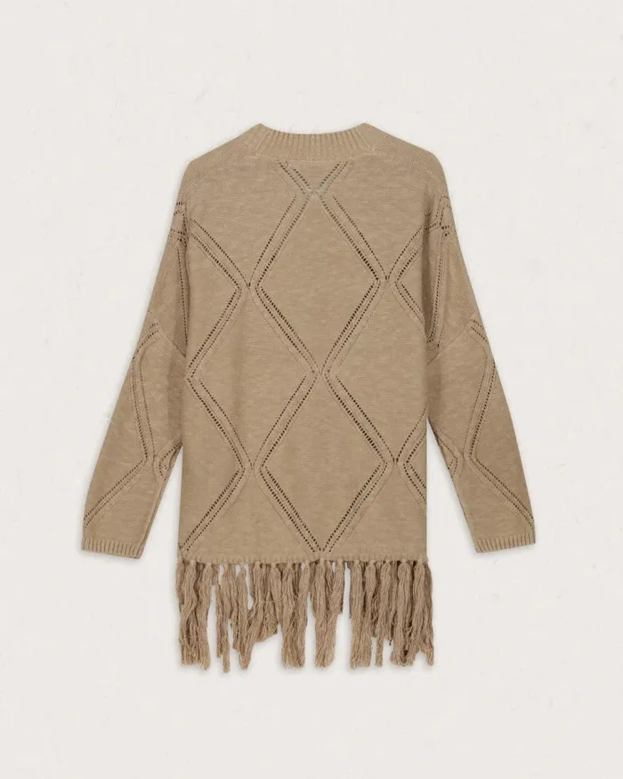 Women Tops Passenger Palm Organic Cotton Cardigan Biscuit Biscuit