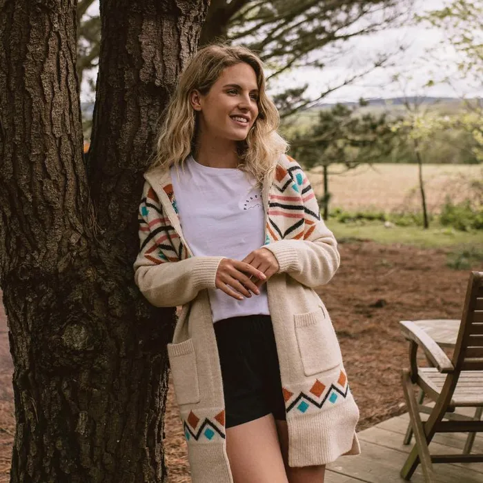 Women Tops Passenger Palumbo Hooded Cardigan Off White Off White