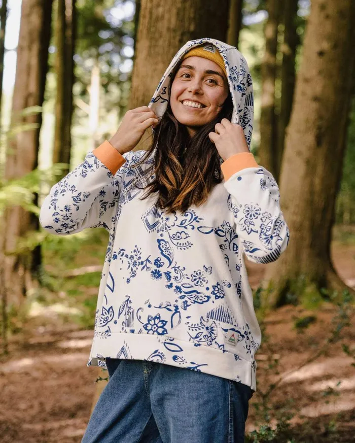 Women Tops Passenger Patchwork Recycled Cotton Hoodie Off White Off White
