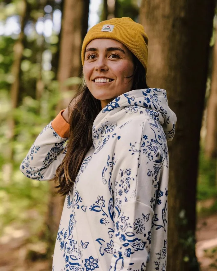 Women Tops Passenger Patchwork Recycled Cotton Hoodie Off White Off White