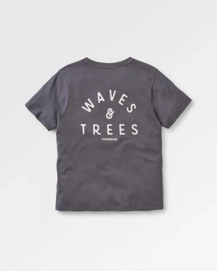 Women Tops Passenger Penida TShirt Charcoal Charcoal