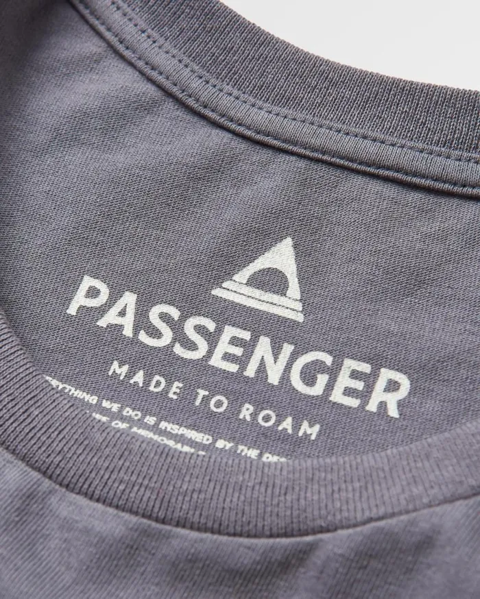 Women Tops Passenger Penida TShirt Charcoal Charcoal