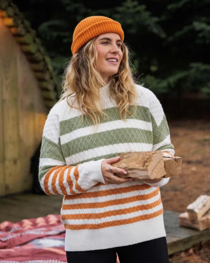 Women Tops Passenger Ramble Recycled Knitted Jumper Off White Off White