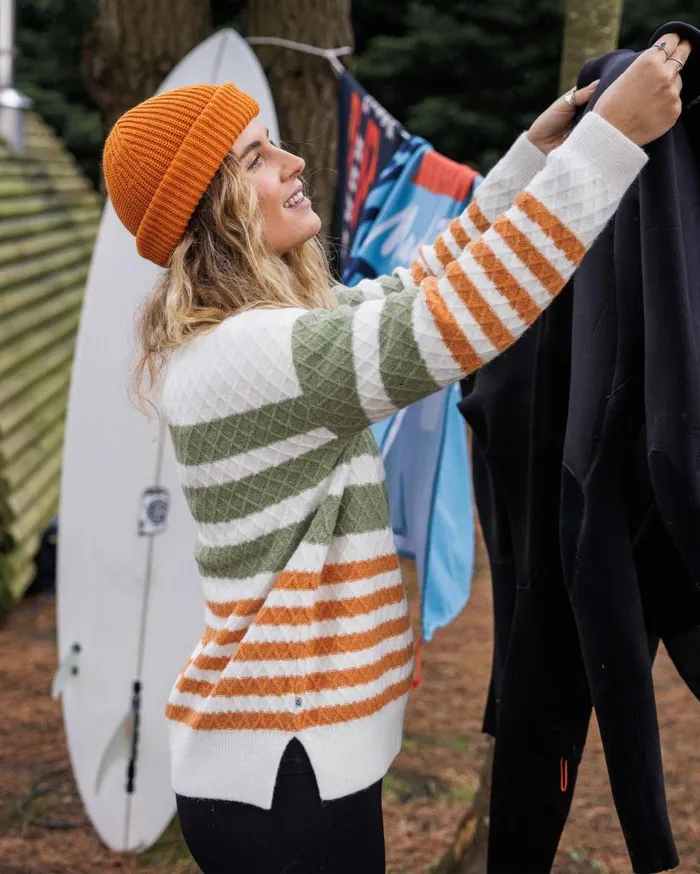 Women Tops Passenger Ramble Recycled Knitted Jumper Off White Off White