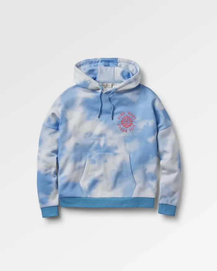 Women Tops Passenger Rediscover Printed Hoodie Tie Dye Cornflower Tie Dye Cornflower