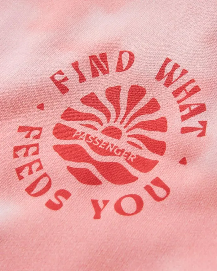Women Tops Passenger Rediscover Printed Sweatshirt Tie Dye Shell Pink Tie Dye Shell Pink