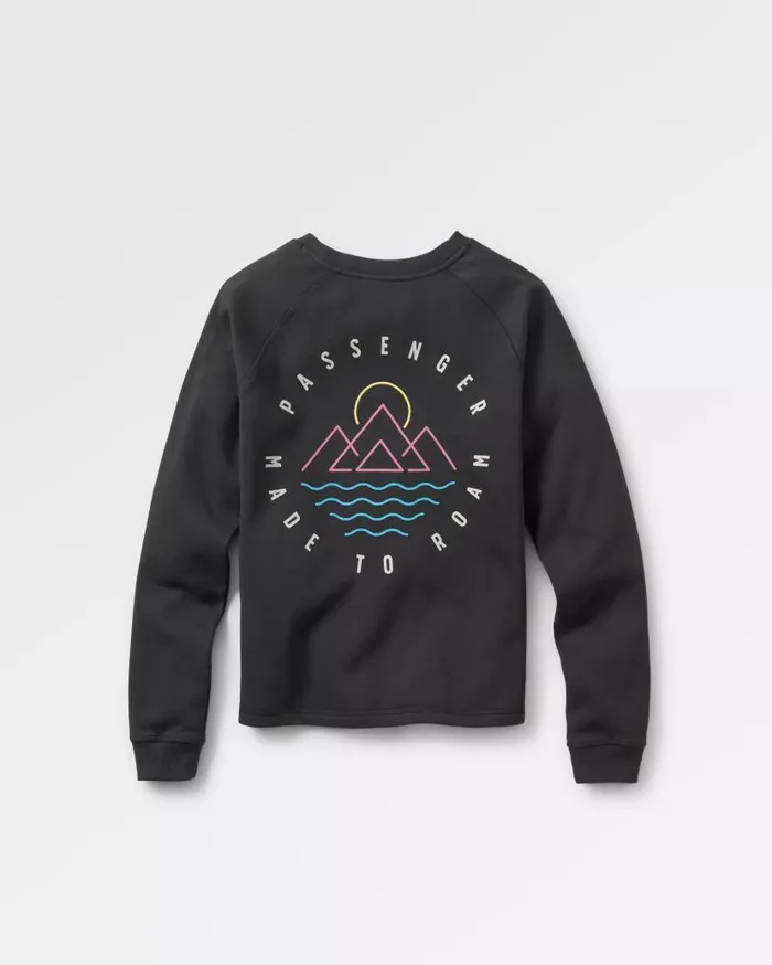 Women Tops Passenger Remote Recycled Cotton Sweatshirt Black Black