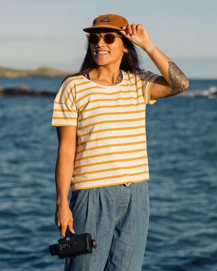 Women Tops Passenger Skye Stripe TShirt Honey Honey