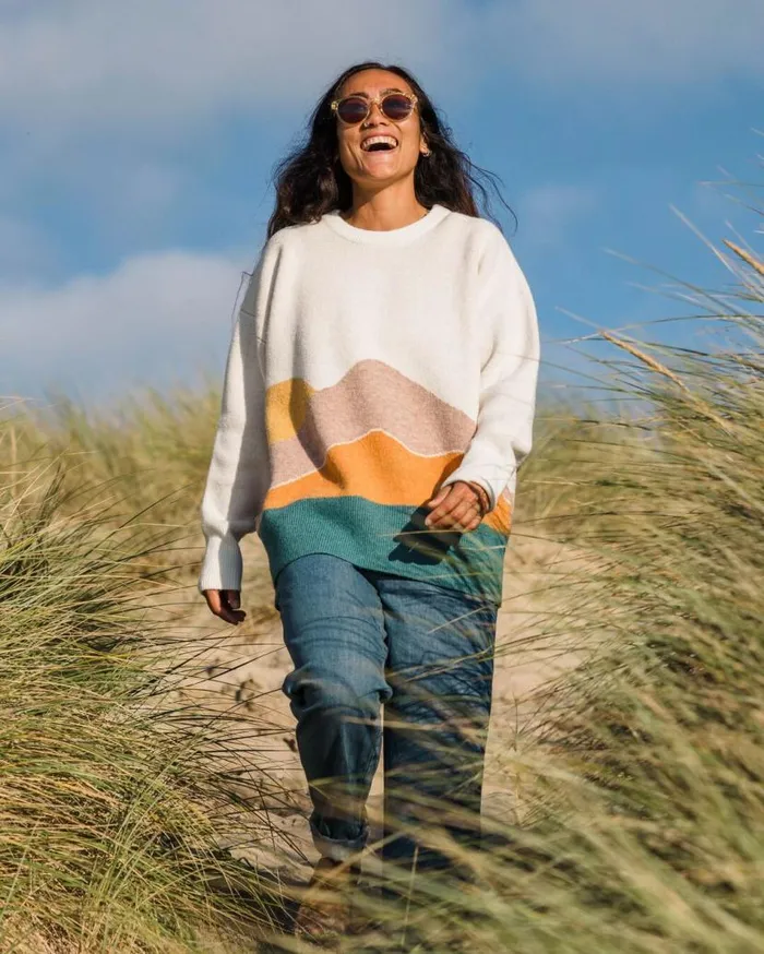 Women Tops Passenger Vista Recycled Knitted Jumper Off White Off White