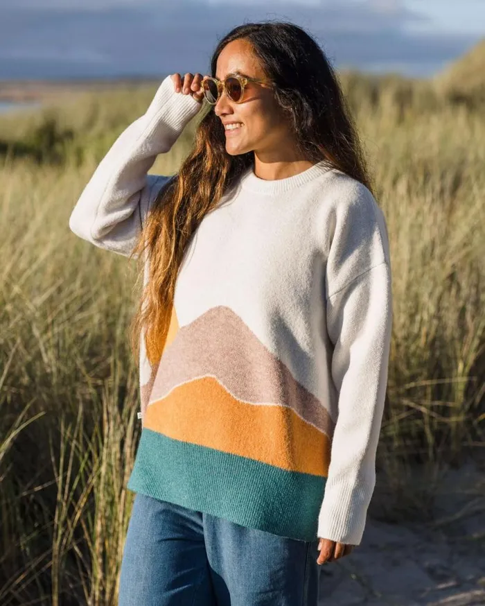 Women Tops Passenger Vista Recycled Knitted Jumper Off White Off White