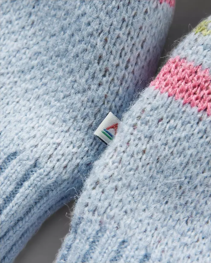 Women Tops Passenger Whimsical Recycled Knitted Jumper Homespun Stripe Blue Fog Homespun Stripe Blue Fog