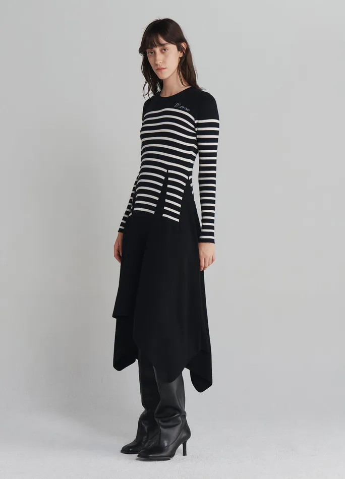 Women Trompe L039oeil Dart Knitted Dress MONSE Dresses