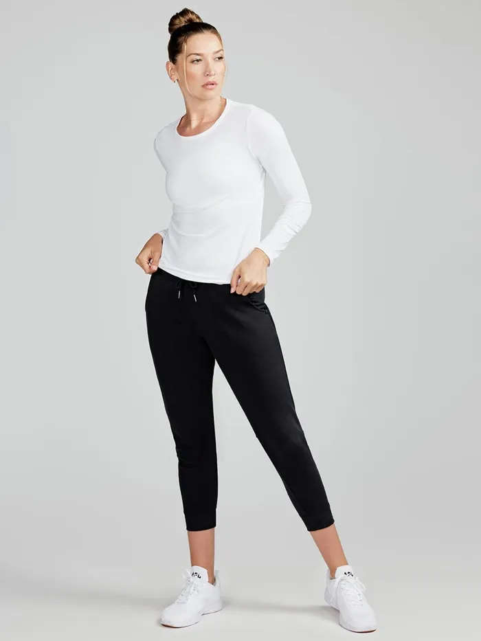 Women Varsity Brushed Lightweight Jogger Tasc Performance Pants Joggers
