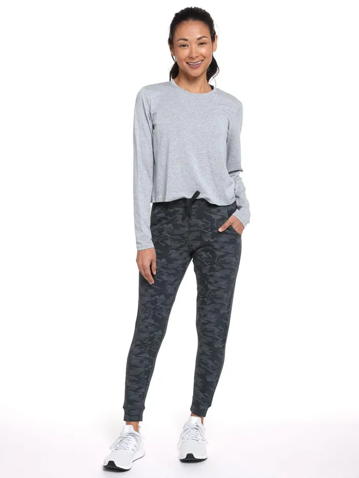 Women Varsity Brushed Lightweight Jogger Tasc Performance Pants Joggers