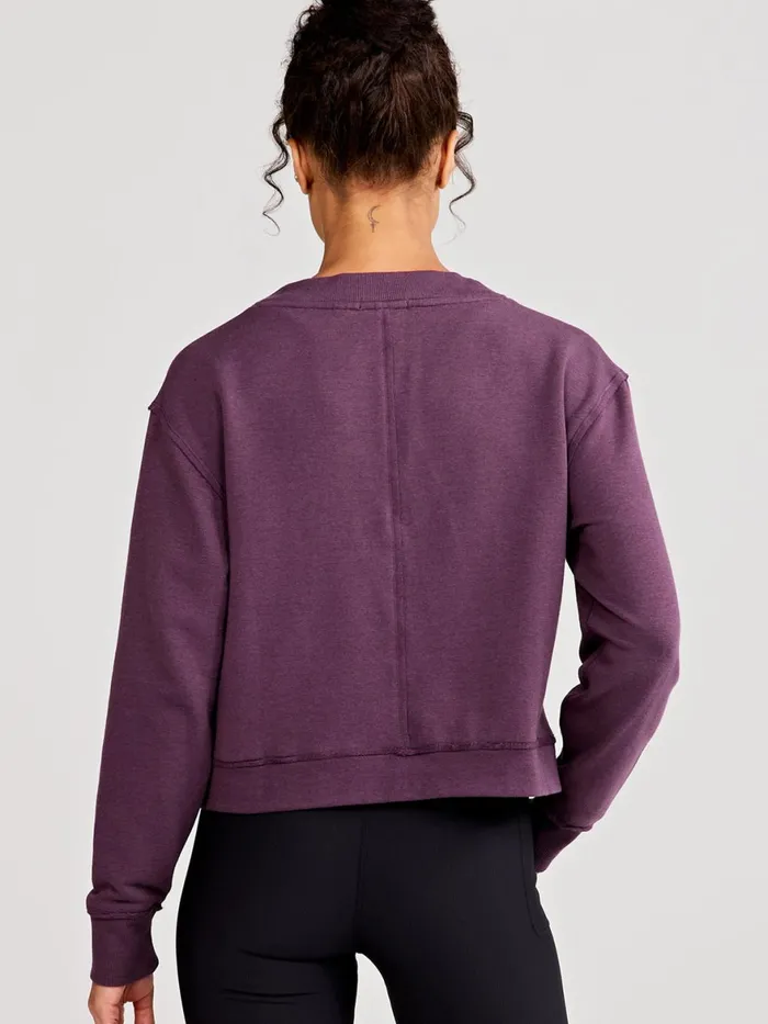 Women Varsity Henley Sweatshirt Tasc Performance Lounge