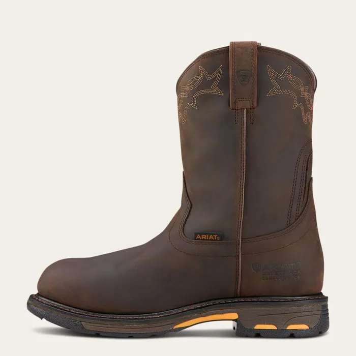 WorkHog Waterproof Composite Toe Work Boot Oily Distressed Brown Men Ariat Work Boots WorkHog Waterproof Composite Toe Work Boot Oily Distressed Brown Men Ariat Work Boots