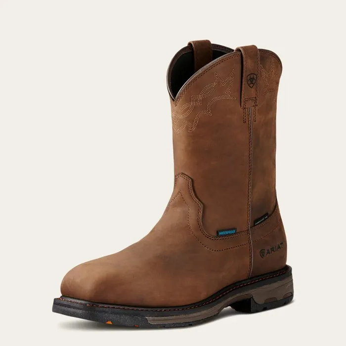 WorkHog Wellington Waterproof Composite Toe Work Boot Oily Distressed Brown Men Ariat Work Boots WorkHog Wellington Waterproof Composite Toe Work Boot Oily Distressed Brown Men Ariat Work Boots