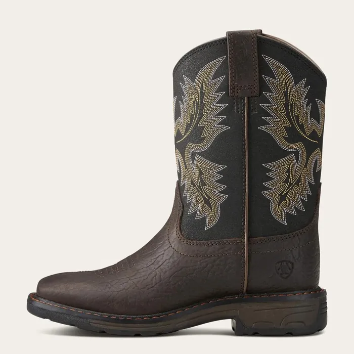 WorkHog Wide Square Toe Boot Bruin Brown Kids Ariat Big Kids039 Footwear WorkHog Wide Square Toe Boot Bruin Brown Kids Ariat Big Kids039 Footwear