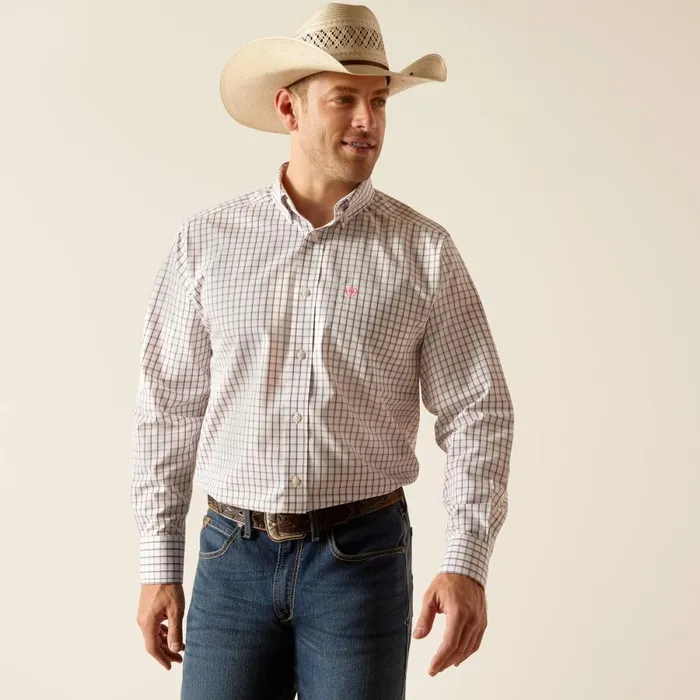 Wrinkle Free Briggs Classic Fit Shirt White Men Ariat Button Down Shirts