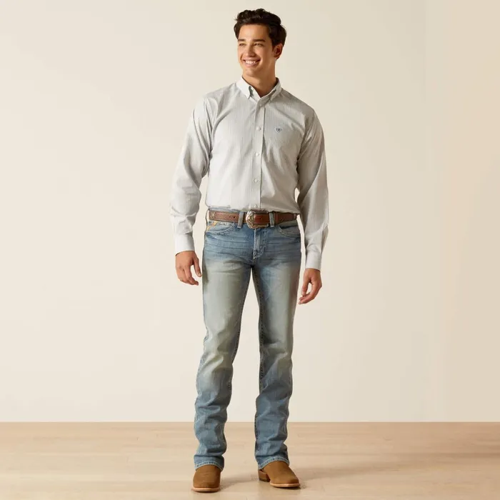 Wrinkle Free Kaeden Fitted Shirt White Men Ariat Button Down Shirts Wrinkle Free Kaeden Fitted Shirt White Men Ariat Button Down Shirts