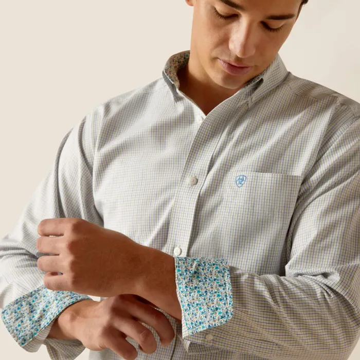 Wrinkle Free Kaeden Fitted Shirt White Men Ariat Button Down Shirts Wrinkle Free Kaeden Fitted Shirt White Men Ariat Button Down Shirts