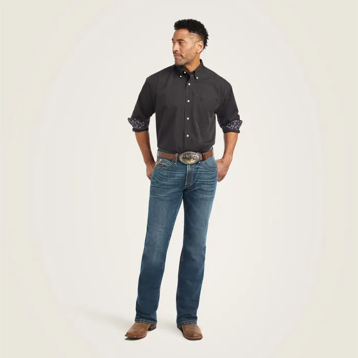 Wrinkle Free Solid Pinpoint Oxford Classic Fit Shirt Black Men Ariat Button Down Shirts Wrinkle Free Solid Pinpoint Oxford Classic Fit Shirt Black Men Ariat Button Down Shirts