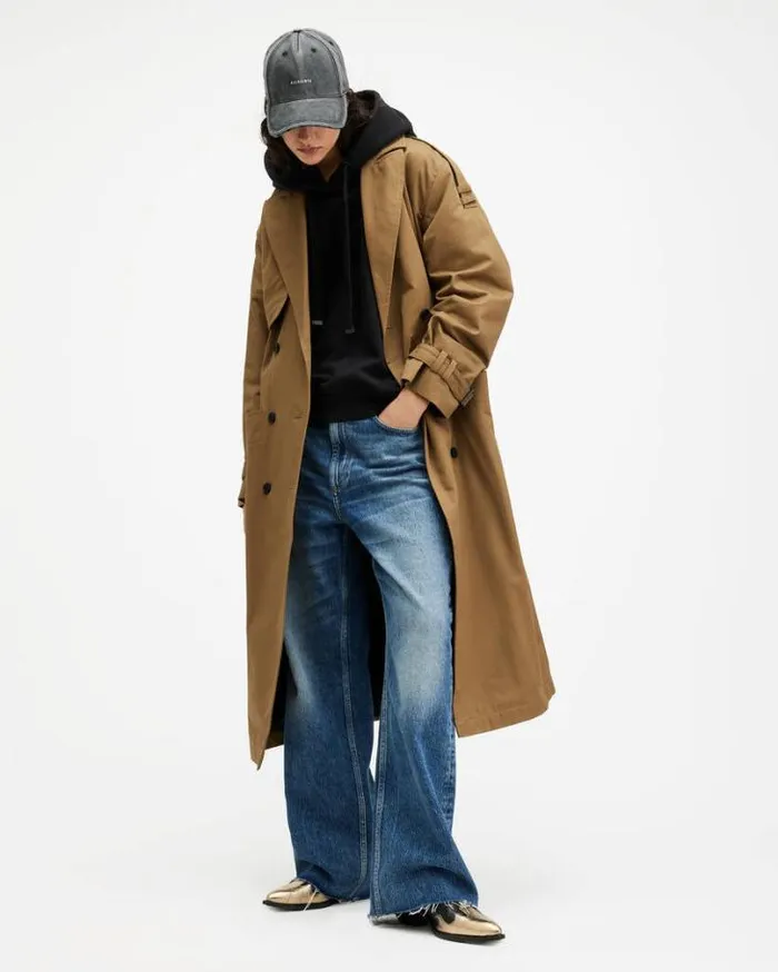 Wyatt Relaxed Fit Belted Trench Coat Brown Women AllSaints Jackets and Coats Wyatt Relaxed Fit Belted Trench Coat Brown Women AllSaints Jackets and Coats