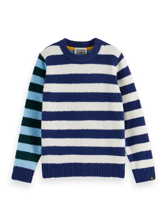 YARNDYED STRIPED SOFT YARN PULLOVER Multicolour Stripe Kids Scotch and Soda Knitwear