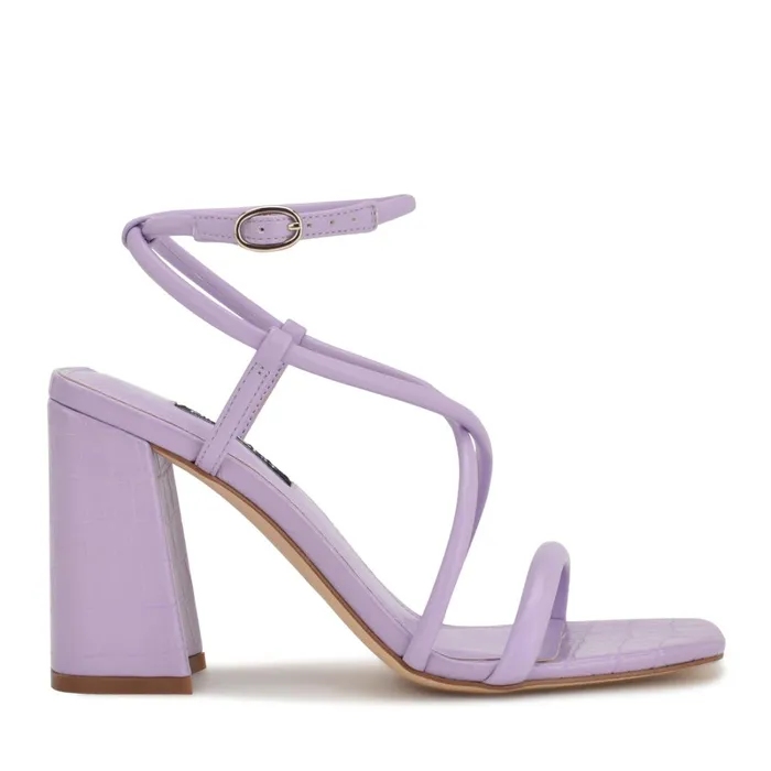 Yeera Strappy Heeled Sandals Purple Women Nine West Heeled