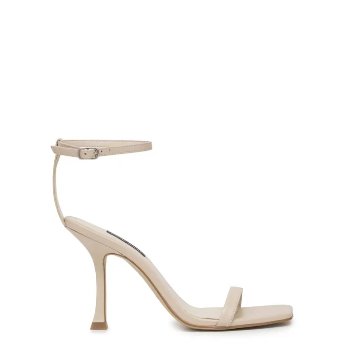 Yess Ankle Strap Sandals Ivory Leather Women Nine West High