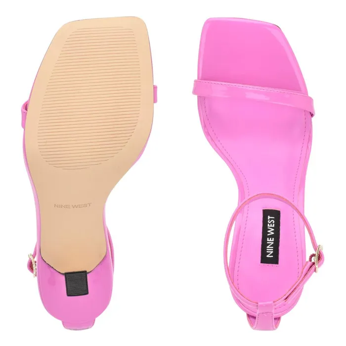 Yess Ankle Strap Sandals Pink Patent Women Nine West Sandals Yess Ankle Strap Sandals Pink Patent Women Nine West Sandals