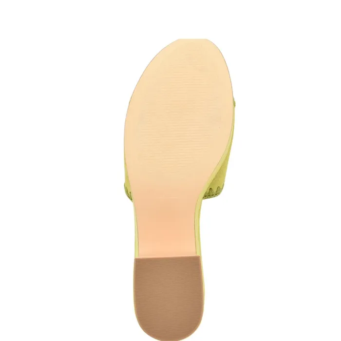 Yickie Platform Slide Sandals Green Women Nine West Sandals
