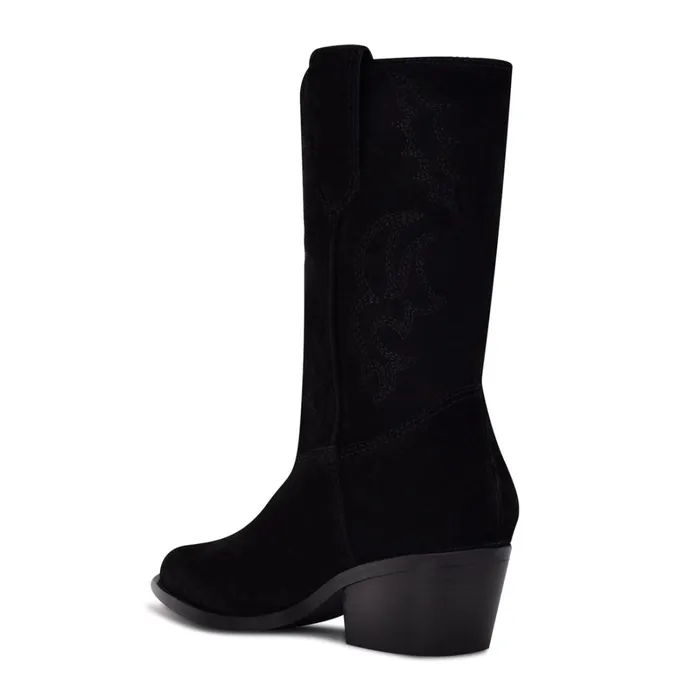 Yodown Western Booties Black Suede Women Nine West Boots and Booties