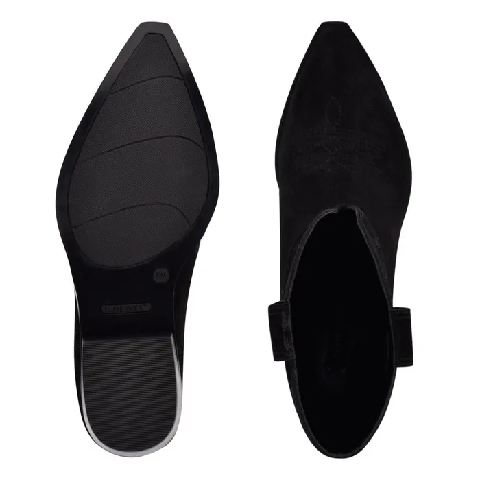 Yodown Western Booties Black Suede Women Nine West Boots and Booties