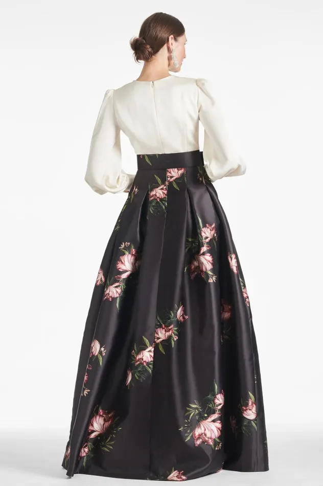 Zoe Gown 8211 IvoryNoir Blossom Women Sachin and Babi Covered