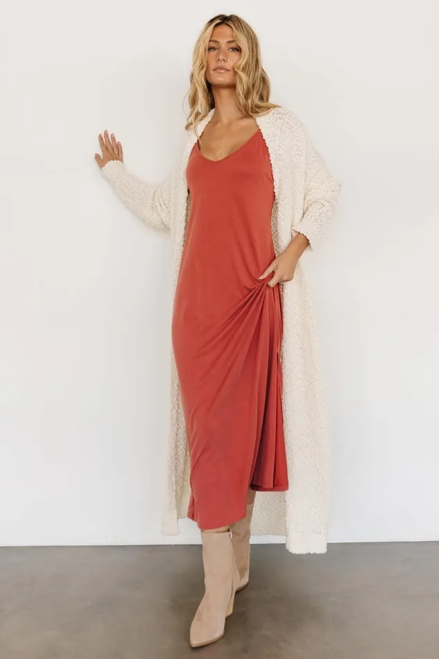Zonda Long Cardigan Cream Women Baltic Born Cardigans